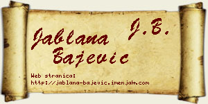 Jablana Bajević vizit kartica